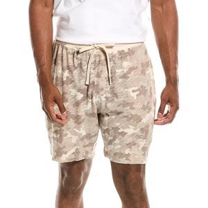 ATM Anthony Thomas Melillo Beige Camo Flat Front Drawstring Shorts